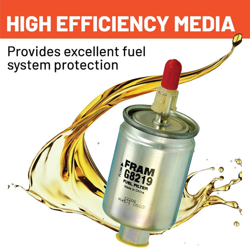 FRAM G8219 High Performance Replacement In-Line Fuel Filter for Optimal Engine Protection, Fits Select Chevrolet, GMC and Isuzu Model Years...