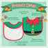 3Pcs Christmas Baby Bib Christmas Unisex Boy Girl Cotton Drooling Bibs with Adjustable Buttons Xmas Holiday Infant Toddler Food Bibs Keepsake Baby...