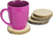 Natural Wood Coaster Set 4 pcs with Tree Bark Wooden Coasters Each Measures About 3.5 inches in Diameter...