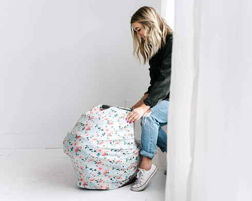 Copper Pearl Multi-Use Cover: Car Seat Covers, Nursing Cover, and Stroller Cover for Sun - Stretchy Fabric, All-Season Use, Stylish Designs, Easy ...