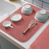 GeeRic Microfiber Dish Drying Mat, Super Absorbent Kitchen Dish Drying Pad, Reversible for Countertop, 15*20 inch Red...