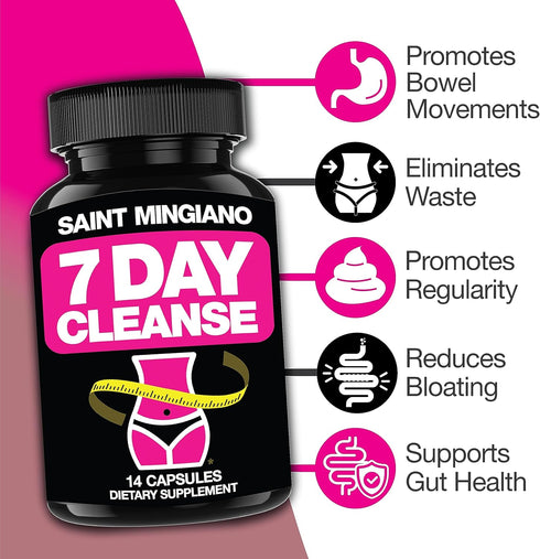 7 Day Cleanse Program | Colon Detox with Natural Laxative for Constipation & Bloating | Extra-Strength Senna Leaf Supplements | Strong for Some Pe...