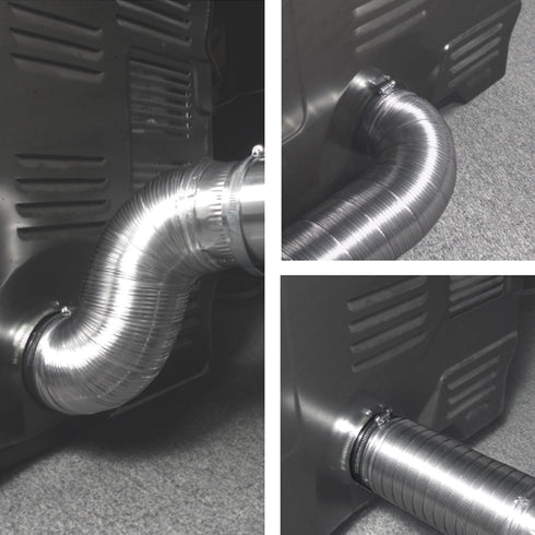 Deflecto Semi Rigid Aluminum Duct with Attached Connectors, Silver, 4" x 24" (MAC36024/6)...