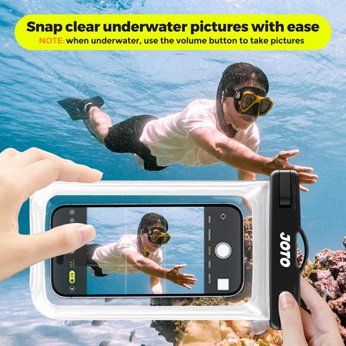 JOTO Up to 7" Universal Waterproof Phone Case for iPhone 16 15 14 13 Plus Pro Max, IPX8 Cellphone Dry Bag 12 11 Pro Max XR X 8 7 6S Plus SE, Galax...