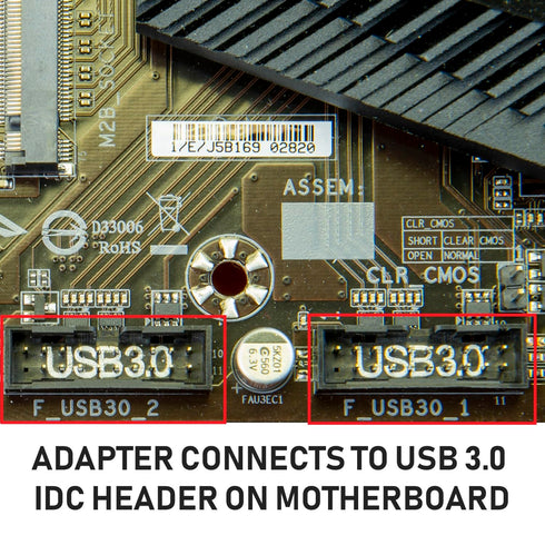 LINKUP - USB-C Front Panel Adapter - Converts Motherboard 3.0/3.1 IDC20 19-Pin Header to Type-C (A-Key) - Designed for All USB-C Devices - Solid C...