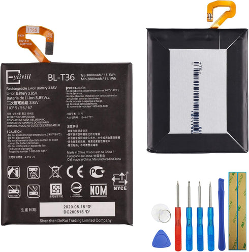 Li-Polymer Replacement Battery BL-T36 Compatible with LG K10 2018 K30 K11 2018 X410 X410AS X410E X410X with Tool...