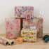 Aimyoo Kraft Floral Wrapping Paper Bundle, Vintage Spring Flowers Rose Gift Wrap Paper for Wedding Bridal Shower Birthday, 3 Rolls 17 in x 10 ft p...