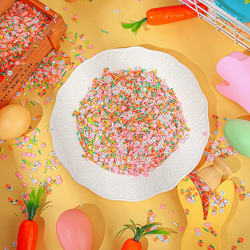 250 Grams Easter Day Fake Chocolate Candy Sprinkles Tiny Polymer Clay Embellishments Xmas Polymer Clay Slices Soft Clay DIY Decoration for Resin N...