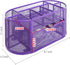 MyGift Metal Wire Mesh Desktop Supplies Organizer Caddy with 8 Compartments and Storage Drawer for Home Office School Dorm (Purple)...