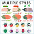 2 Pcs Fruit Shaped Kitchen Compressed Dish Sponges for Cleaning,Cellulose Absorb Water Expand Dishcloth,Natural Household Cleaning Sponges Suitabl...