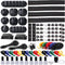 ELII 300PCS Cable Management Kit,4 Cable Sleeve 35 Cable Clips with 11Cord Holders,15+5Roll Cable Organizer Straps and 200 Fastening Cable Ties,20...