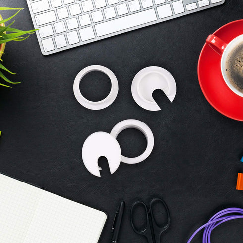 Desk Grommet, Plastic Desk Cord Cable Hole Cover Grommet for Computer Table Wire Organizer for Home and Office, 35 mm/ 1.38 Inch Mounting Hole Dia...