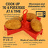 Microwave Potato Cooker – BPA-Free Plastic Rack Cooks 4 Potatoes Evenly in Minutes – Quick and Healthy Microwave Meal or Snack...