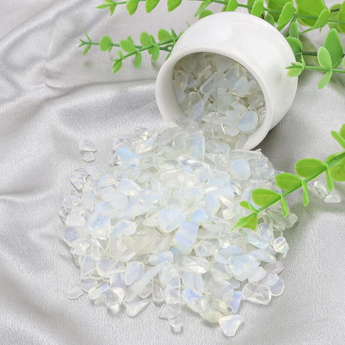 Opal Crystal Chips Bulk Fish Tank Decorations Aquarium Rocks Gravel Vase Filler Stones Crystals for Candle Making Witch Kit Gravel for Plants Quar...