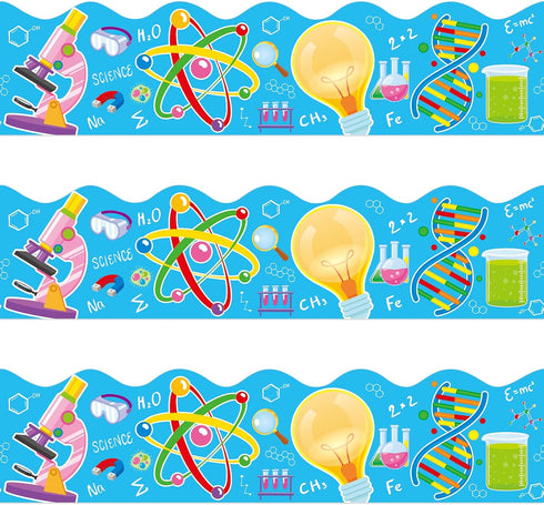 72 Feet Science Bulletin Board Borders Blue Science Lab Border for Science Classroom Décor Back to School Office Party Decorations...