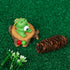 2pcs Miniature Frog Figurines, Funny Frog Desk Decor Cute Frog Sculpture Mini Frog Statue Collectibles Accessories for Outdoor Garden Small Deskto...