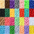 KitBeads 5600pcs 28 Colors Acrylic Seed Beads Kit Opaque Round Pony Beads 4mm Small Loose Spacer Beads for Jewelry Making Bulk...