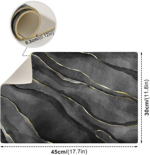 Coffee Mat Coffee Bar Mat Coffee Maker Mat for Countertops Coffee Machine Mat Leather Absorbent Drying Mat for Kitchen Counter Coffee Bar Accessor...