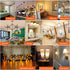 Leools T45 LED Bulb,8W E26 LED Bulb Dimmable Equivalent E26 Bulb 75 Watt,Amber Warm White 2700K E26 Edison Bulb T14,AC120V,700lm,CRI90,Amber Glass...
