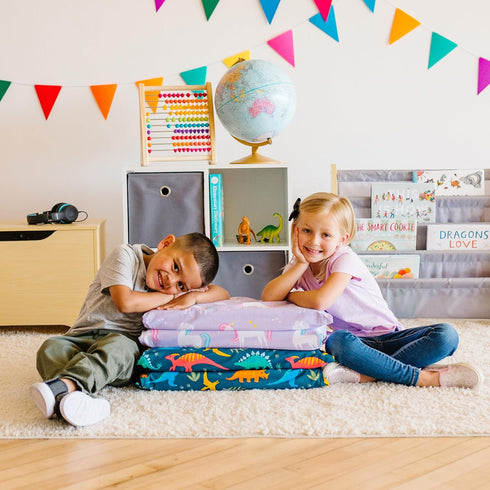 Wildkin Kids Cotton Nap Mat Cover – Soft, Sewn-in Flap, Durable & Fits 1.5" Vinyl Sleep Mats - Unicorn...