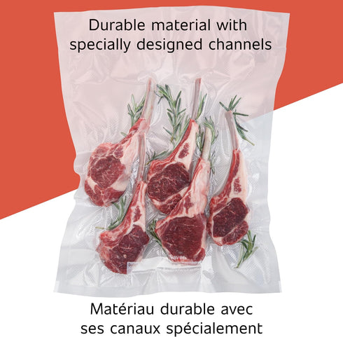 FoodSaver 11" x 16' Vacuum Seal Rolls with BPA-Free Multilayer Construction for Food Preservation, 2-Pack...