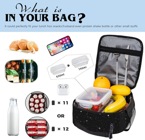 Video Game Lunch Box Gamepad Insulated Lunch Bag Reusable Cool Gamer Slogan Game Theme Lunch Box With Adjustable Shoulder Strap, Durable Lunch Tot...