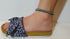 Infinityee888 Anklet Turquoise Bead 10 Inches Anklet Bracelet Woven with Leather Cord Handmade Hippie Bohemian Unisex Style Gift Idea for Men and ...