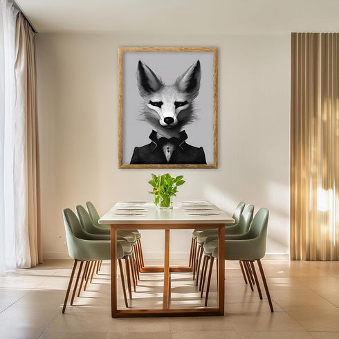 Posterizer 1 pcs- gothic themed fox-Gothic Art-Art for Animal Lovers- Living Room Bedroom Decor- unframed wall art...