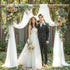 PARTISKY Wedding Arch Draping Fabric,1 Panel 18FT White Drapes Chiffon Fabric Drapery Decorations for Ceremony Reception Party Ceiling Backdrop...