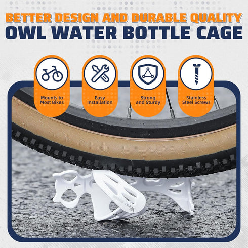 WEST BIKING Bike Water Bottle Cage, Plastic Bike Bottle Cage with Screws, Ultralight 16.9-20.3 Oz Mountain Bike Water Bottle Holder for MTB/Road B...