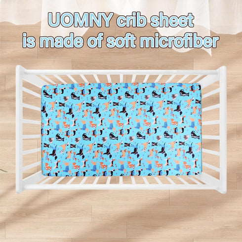 Crib Sheet - Fitted Crib Sheet Baby Sheet for Standard Crib and Toddler mattresses Nursery Bedding Sheet Crib Mattress Sheets for Boys and Girls 1...