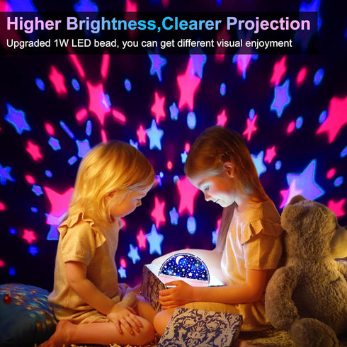 Star Projector Night Light for Kids, 360 Degree Rotation Baby Night Lights, Starry Lamp for Toddle Birthday Gifts for 3 to 12 Year Old Boys Girls,...