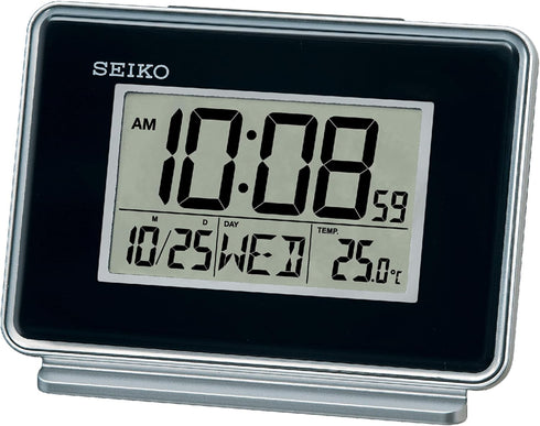 SEIKO Hudson Everything Bedroom Digital Alarm Clock, Black...