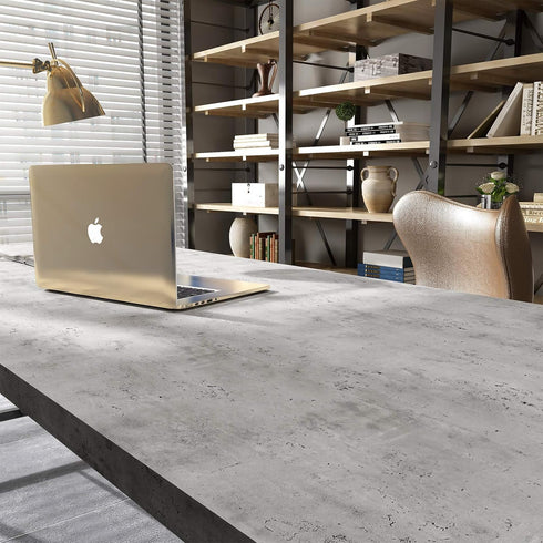 LACHEERY 15.8"x160" Grey Concrete Wallpaper Wall Paper Roll Peel and Stick Removable Self Adhesive Contact Paper for Countertops Cement Decorative...