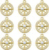 50 Pieces Gold Alloy Crystal Rhinestone Ronud Six-Pointed Star Charms Celestial Hexagram Galaxy Pendants for DIY Earring Necklace Bracelet Jewelry...