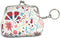 Small Buckle Coin Purse Vintage Pouch Kiss-lock Clasp Change Purse Keychain Wallet (Red Carnation)...