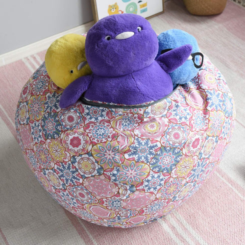 YuppieLife Kids Storage Bean Bag Cover?No Filling? Toy Organizer|Carrying Handle Sofa|Available for Kids and Teenager|Cuddle Chair|Machine Washabl...