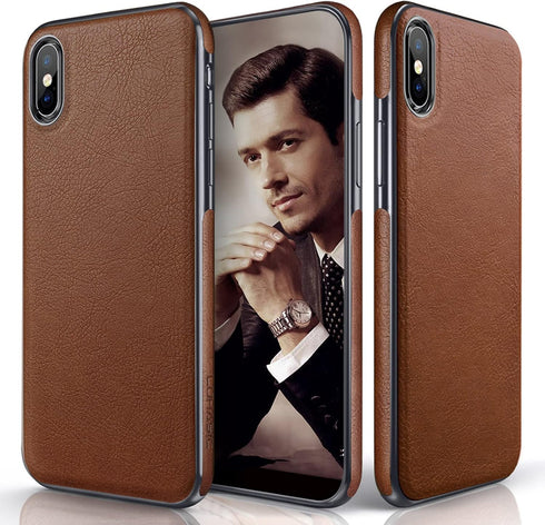 LOHASIC for iPhone Xs Max Case, Premium Leather Slim Luxury Flexible Defender Anti-Slip Soft Grip Scratch Resistant Protective Cover Cases Compati...