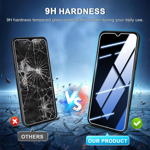 [3-Pack Screen Protector for Samsung Galaxy A03S / A03 Tempered Glass, Bubble Free, Easy to Install, 9H Hardness...