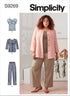 Simplicity Women's Jacket, Knit Top, and Pull-On Pants Packet, Code 9269 Sewing Pattern, Sizes 26W-32W, White...