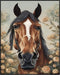 Posterizer 1 pcs- Brown horse with wild yellow flowers-Art for Animal Lovers-Floral Botanical Art- Gift for Men Women Teens-decor for Bedroom, Off...
