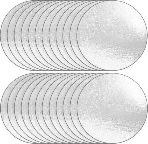 Fulmoon 100 Pcs Metallic Silver Cardstock Mirror Silver Board Circles Cardstock Sheets Foil Mirror Board Sheets Shimmer Metallic Paper for DIY Art...