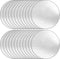 Fulmoon 100 Pcs Metallic Silver Cardstock Mirror Silver Board Circles Cardstock Sheets Foil Mirror Board Sheets Shimmer Metallic Paper for DIY Art...
