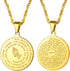 PROSTEEL Men Necklaces Hip Hop Chain Bible Verse Lords Prayer Praying Hands Africa Gold Medallion Coin Necklace Pendant...