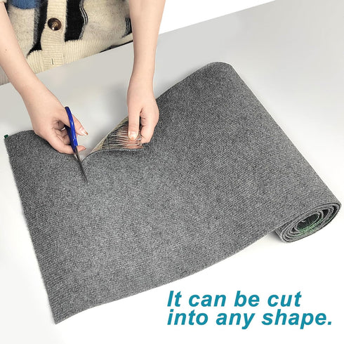 Trimmable Cat Scratching Post Carpet Covered 78.7”x15.8” Self-Adhesive Cat Tree Shelves Replacement Parts Mat Cat Scratcher for Cat Tree Shelf She...
