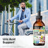 BIO KRAUTER Uric Acid Support Tincture - Natural Kidney Supplement w/Tart Cherry, Milk Thistle, Turmeric Herbal Liquid Extracts - Vegan Drops 4 Fl...