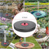 Solar Fountain with Pink Flower,Solar Bird Bath Fountains No Battery 2024 Upgraded Glass Solar Panel,Solar Water Pump Fountain for Bird Bath Garde...