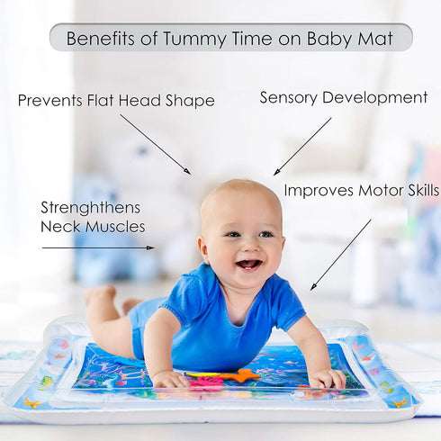 Splashin'kids Inflatable Tummy time Premium Water mat Infants and Toddlers is The Perfect Fun time Play Activity Center Your Baby's Stimulation Gr...