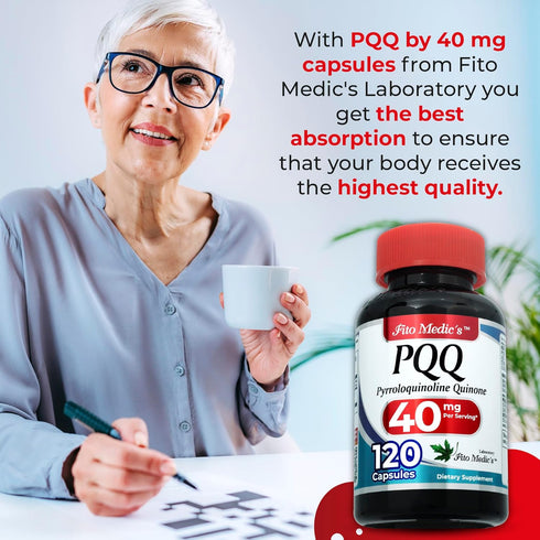 FITO MEDIC'S Lab | pqq |120 capsules |40 mg | pqq supplement| pqq supplement 40 mg | pyrroloquinoline quinone | concentrate extract |Ultra high Ab...