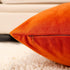 MZPSO Pack of 2, Velvet Super Soft Solid Decorative Square Throw Pillows Covers Set Cushion Case for Sofa Bedroom Car 18 x 18 Inch 45 x 45 cm Oran...